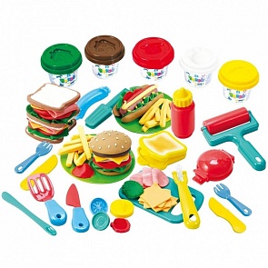 Набор с пластилином Гамбургер (Playgo, Play 8220veg)